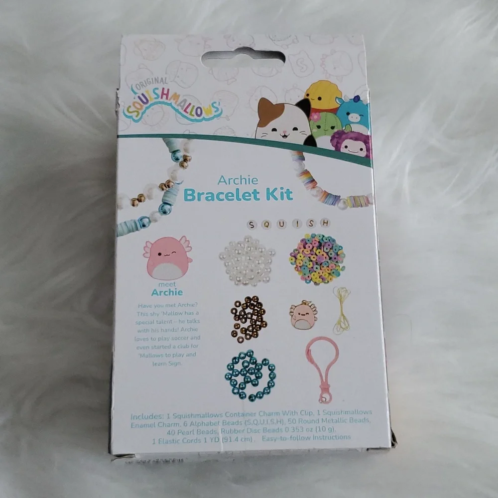 Squishmallows Pink Archie DIY Bracelet Kit NWT Sealed